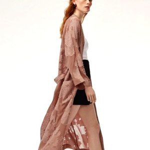 Aritzia Wilfred Black Durante Jacket Kimono Duster size Small